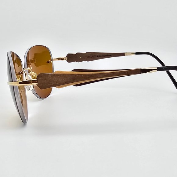 Gold & Wood Donna 01.03 Gold Maple Rimless Sunglasses FRAME ONLY w/ Case 56mm main image 7